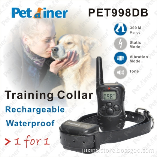 Waterproof and Rechargeable Remote Training Dog Collar with LCD Display